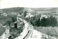 Blick vom Fabrik-Schornstein der Niedermühle Richtung Norden (1935)